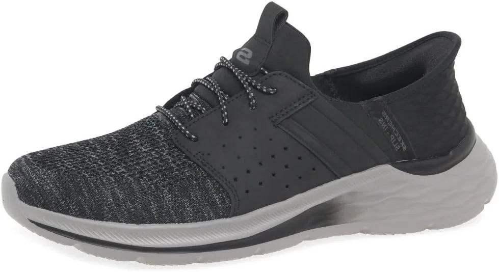 Туфли Skechers Garner Newick 210803 Men's Shoes, Black Textile Synthetic