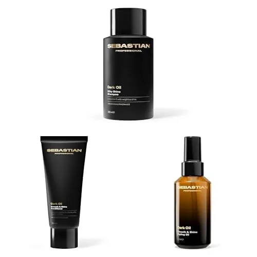 Набор Sebastian Professional Dark Oil Lightweight Hair Care, 240 мл + масло для укладки волос, 95 мл | С маслами сандалового, кедрового и арганового дерева