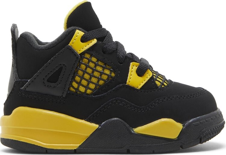

Кроссовки Air Jordan 4 Retro TD 'Thunder' 2023, черный