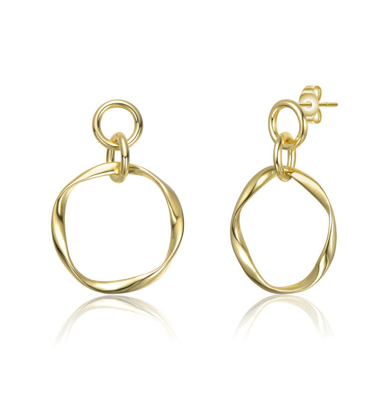 

Элегантные серьги-подвески с покрытием из 14-каратного золота Rachel Glauber, золотой