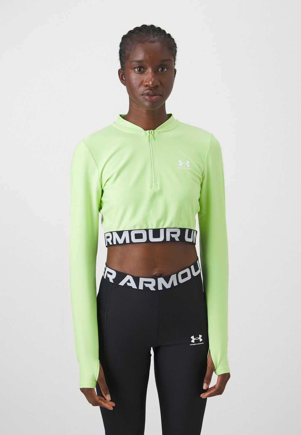 

Рубашка с длинным рукавом HEATGEAR 1/4 ZIP Under Armour, светло-зеленый