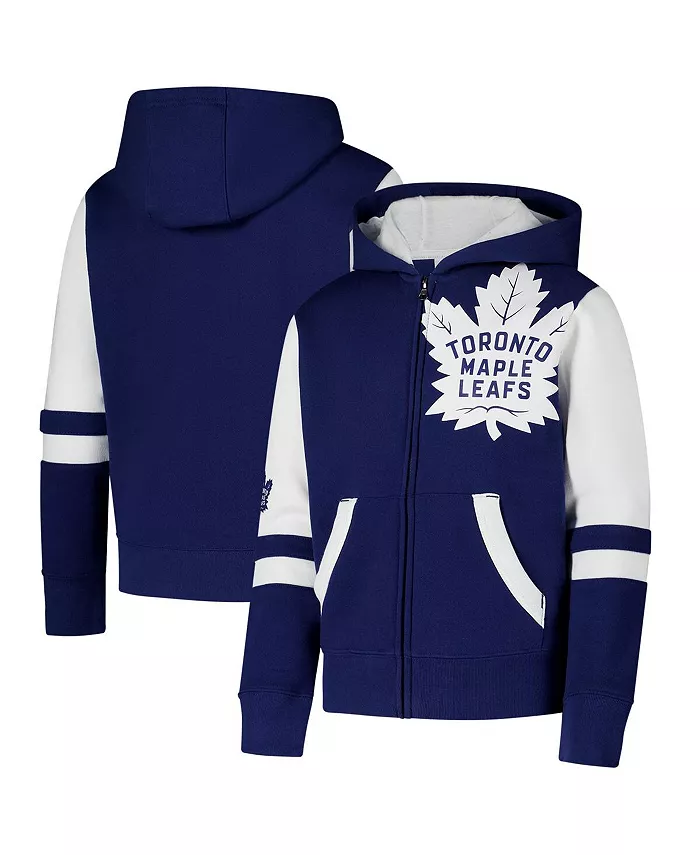 

Большая толстовка с молнией Toronto Maple Leaf's Face Off для мальчиков и девочек, синяя Outerstuff