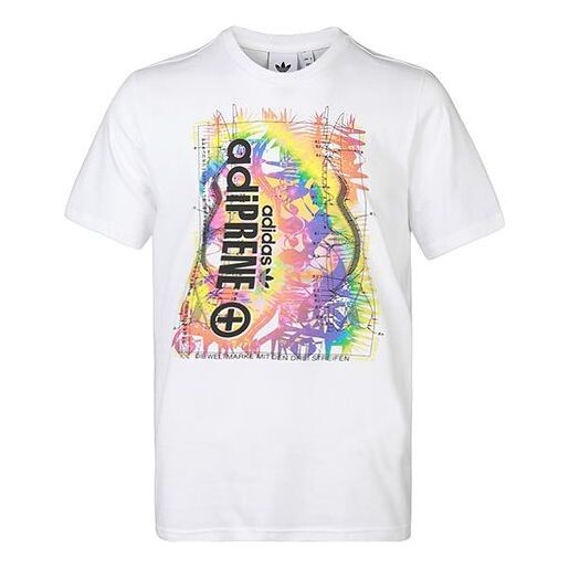 

Футболка originals adiprene retro printing sports short sleeve white Adidas, белый