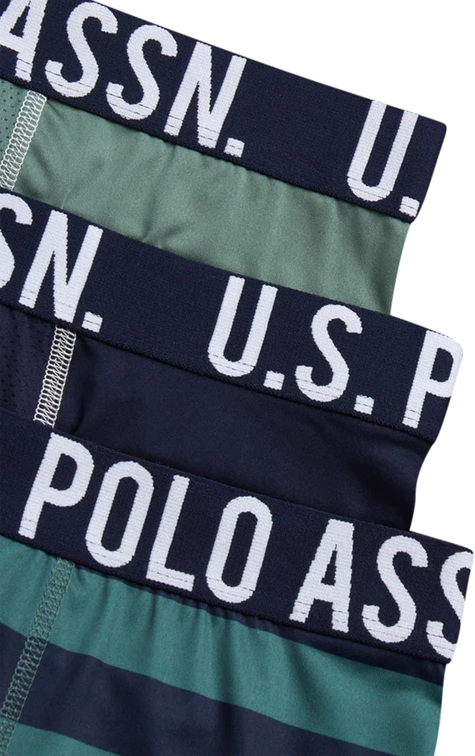Боксеры U.S. Polo Assn., зеленый/принт/маритайм блю — фото 3