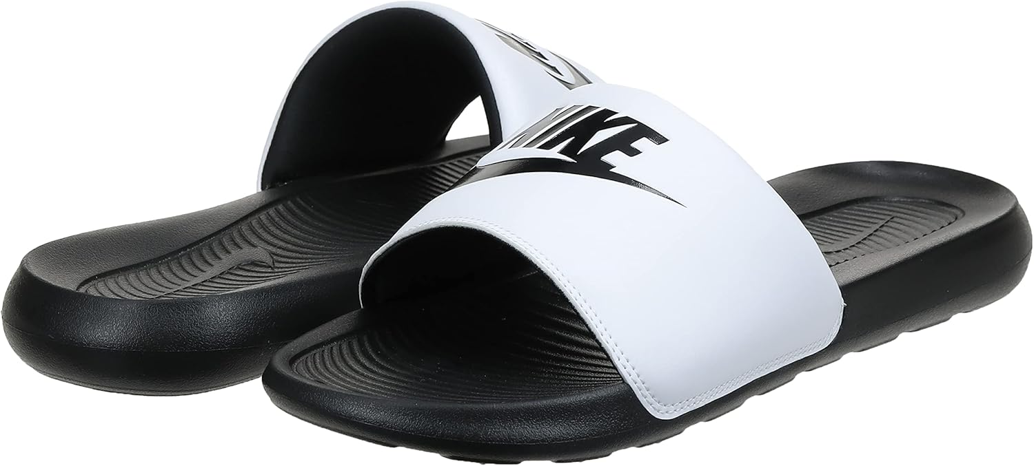 Мужские шлепанцы Nike Victori One с принтом, белый — фото 2