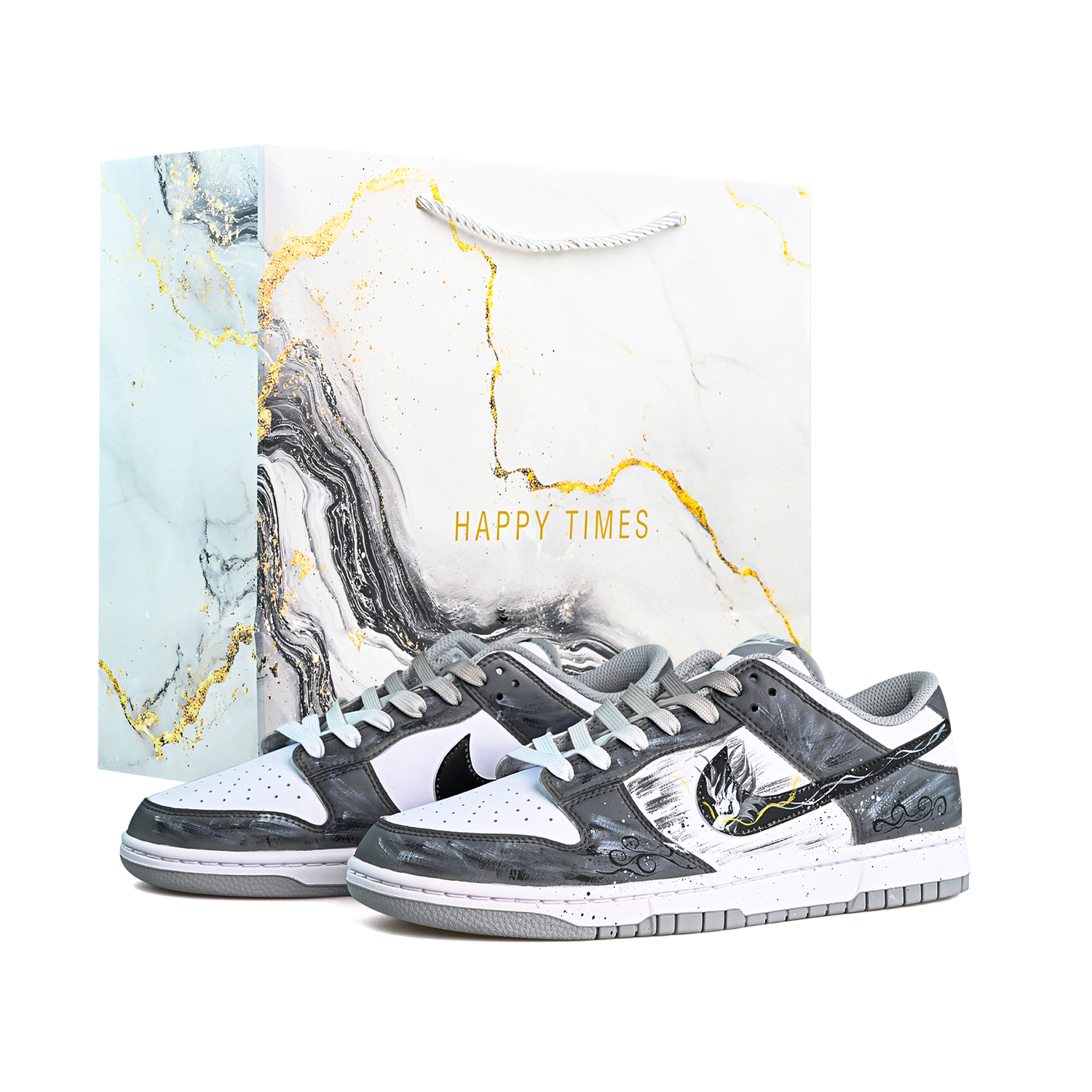 

Nike Кроссовки для скейтбординга Dunk Cushioning, Wear Resistant Low top мужские черно-серые