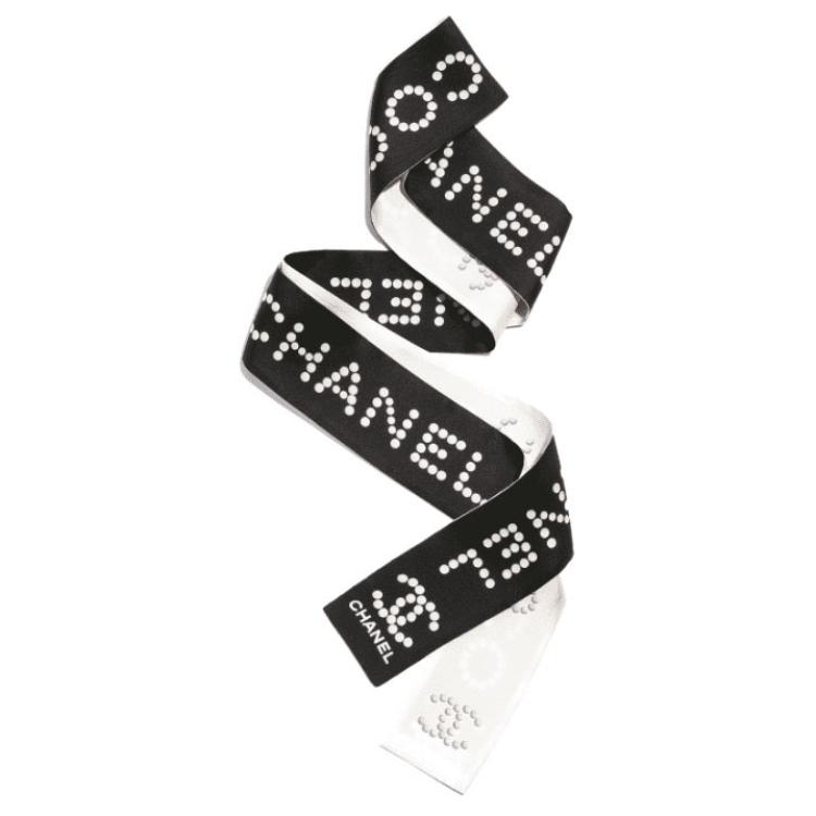 CHANEL Шелковые твиловые повязки для волос Women's Black — фото 2