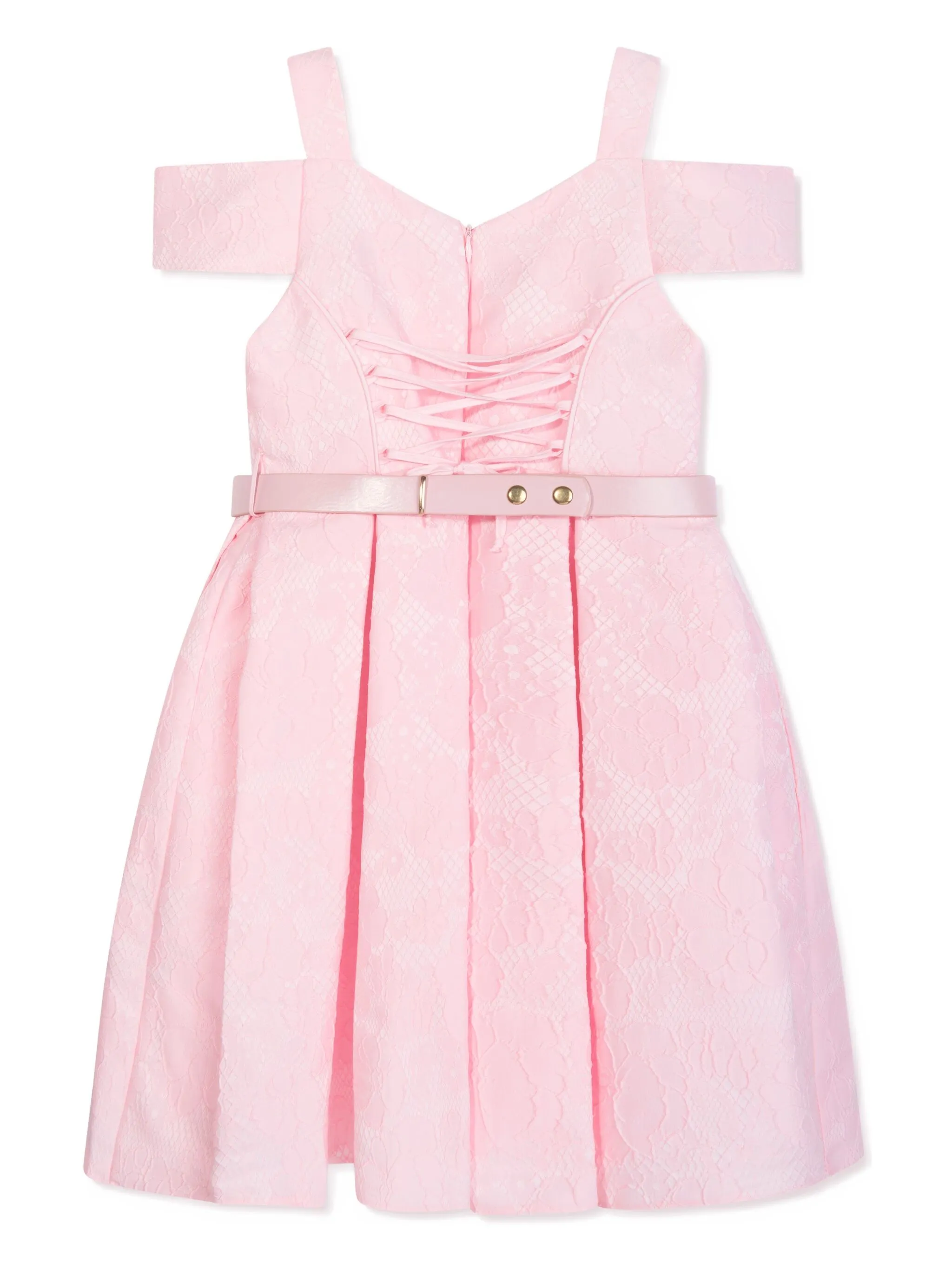 Платье с цветочным кружевом Dress & Fleur, розовый — фото 3
