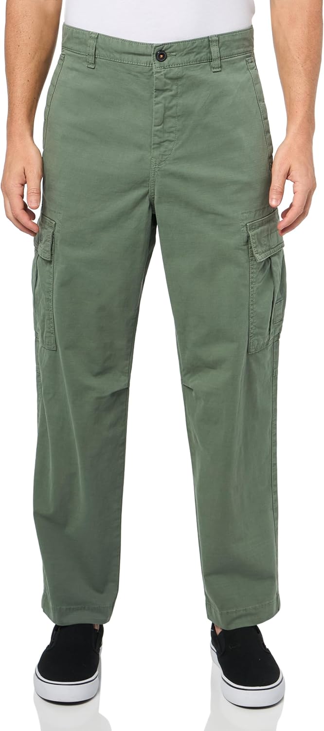 

Брюки BOSS мужские хлопковые с эластаном, 7 карманов, карго, Cucumber Green