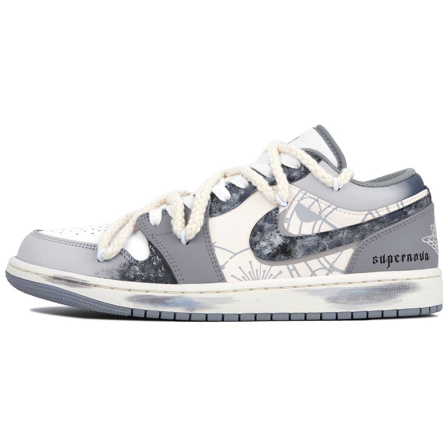 

Баскетбольные кроссовки Air 1 Vintage Men Low-Top Серый/Черный/Бежевый Jordan