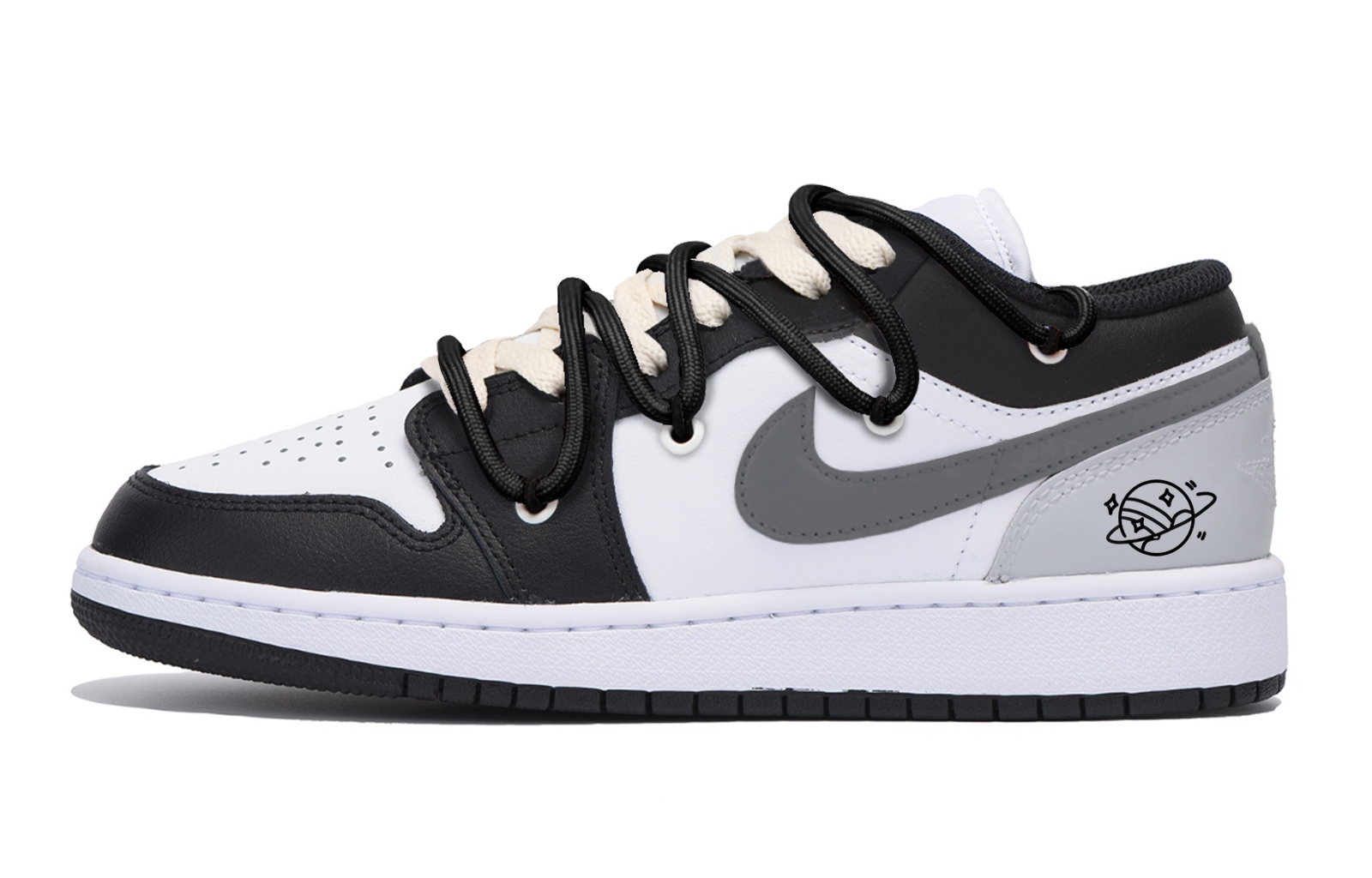 

Air 1 Износостойкие Противоскользящие Низкие Кроссовки Винтажные Баскетбольные Мужские Черные Темно-Серые Jordan