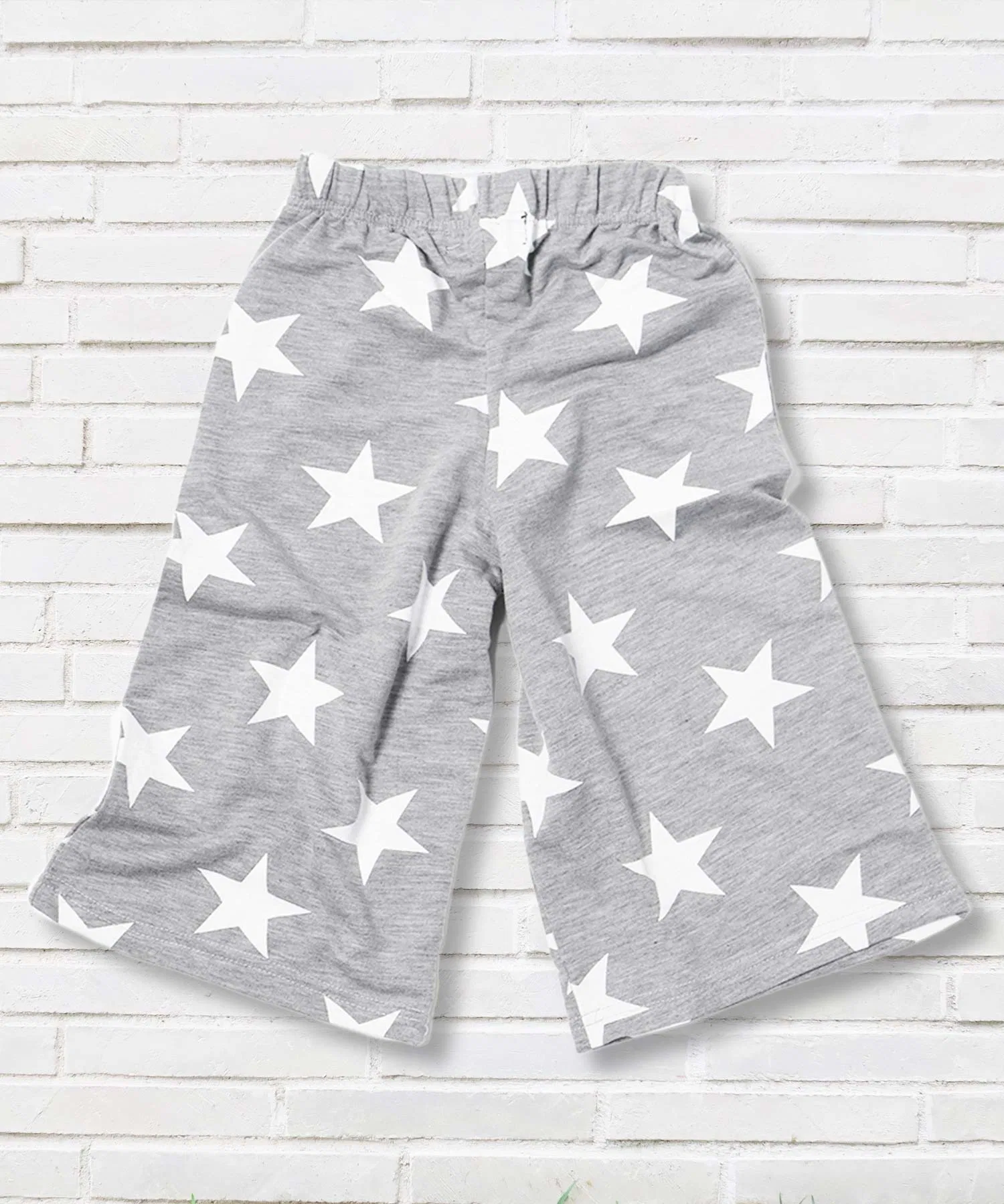 Детские широкие укороченные брюки THE CASUAL серые
