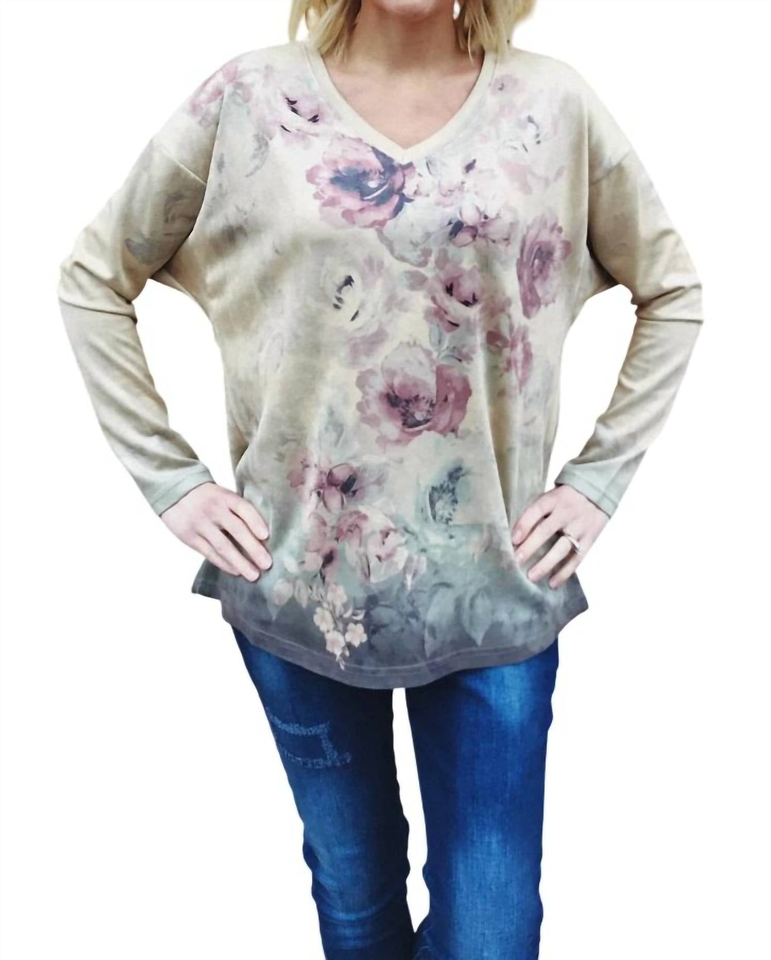 

Топ с длинными рукавами Adi в цветочек Joh, Flower