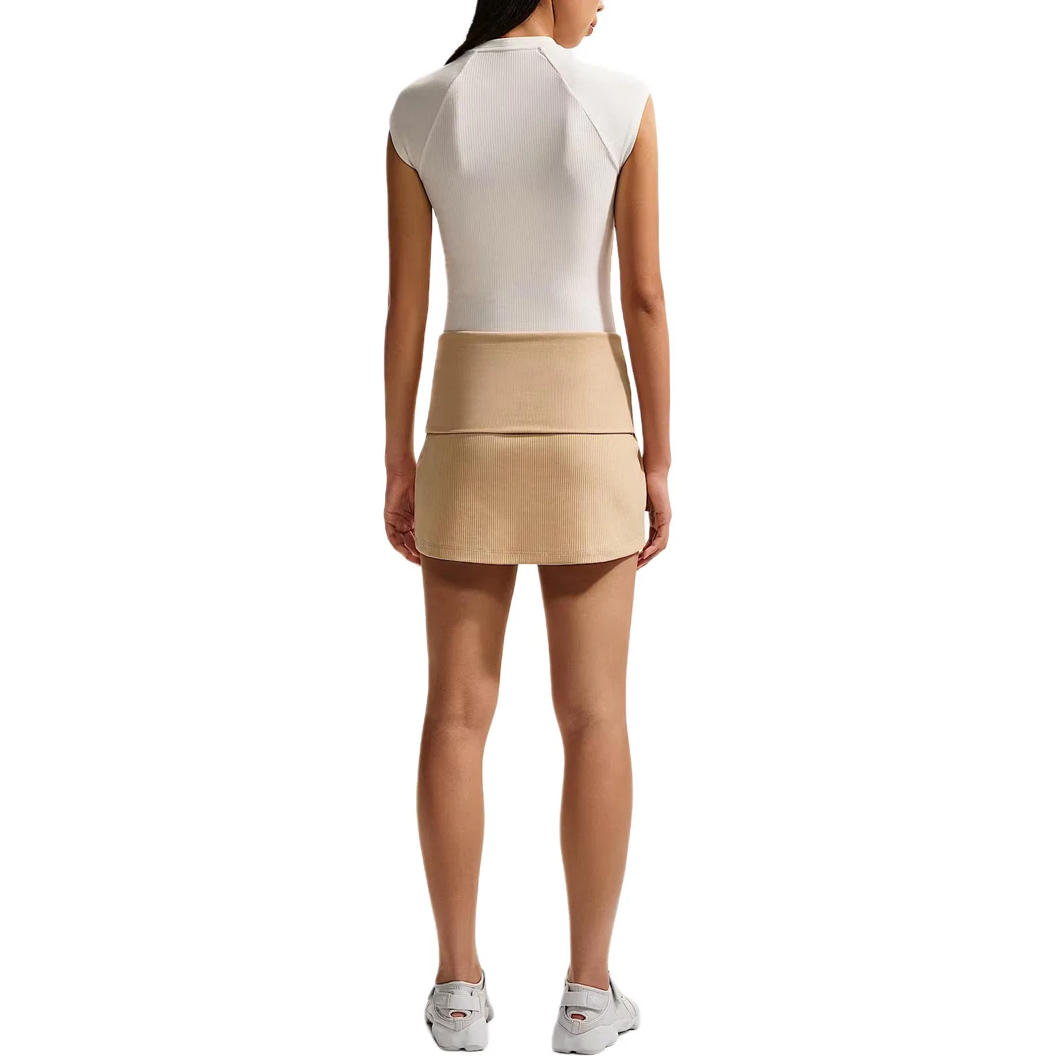 Спортивная юбка Sportswear Chill Knit Casual Short Skirts Women's Nike, Linen/Sail White — фото 4