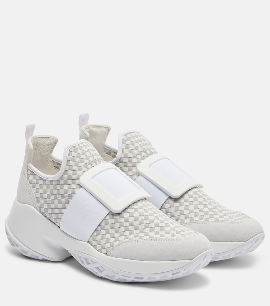 Viv' Run кроссовки из текстиля Roger Vivier, B012(Bianco Sporco)+1487