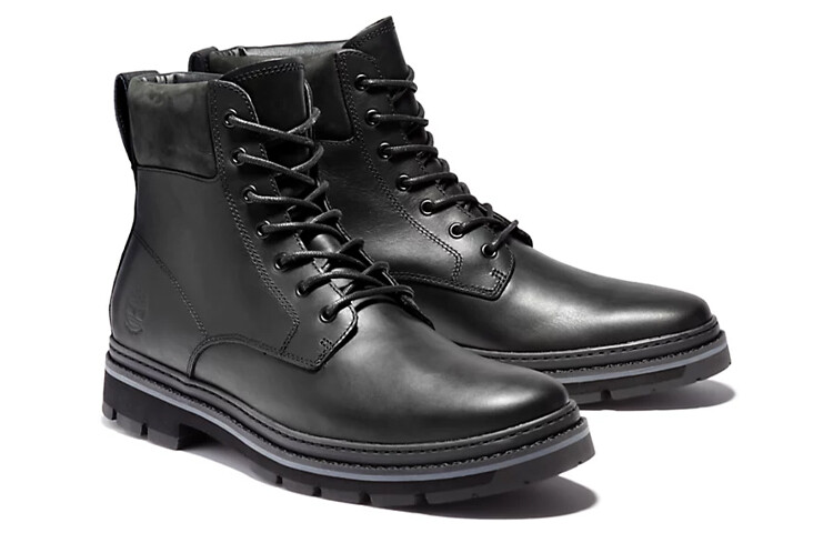 Мужские уличные ботинки Timberland Port Union из блестящей кожи, черный — фото 3