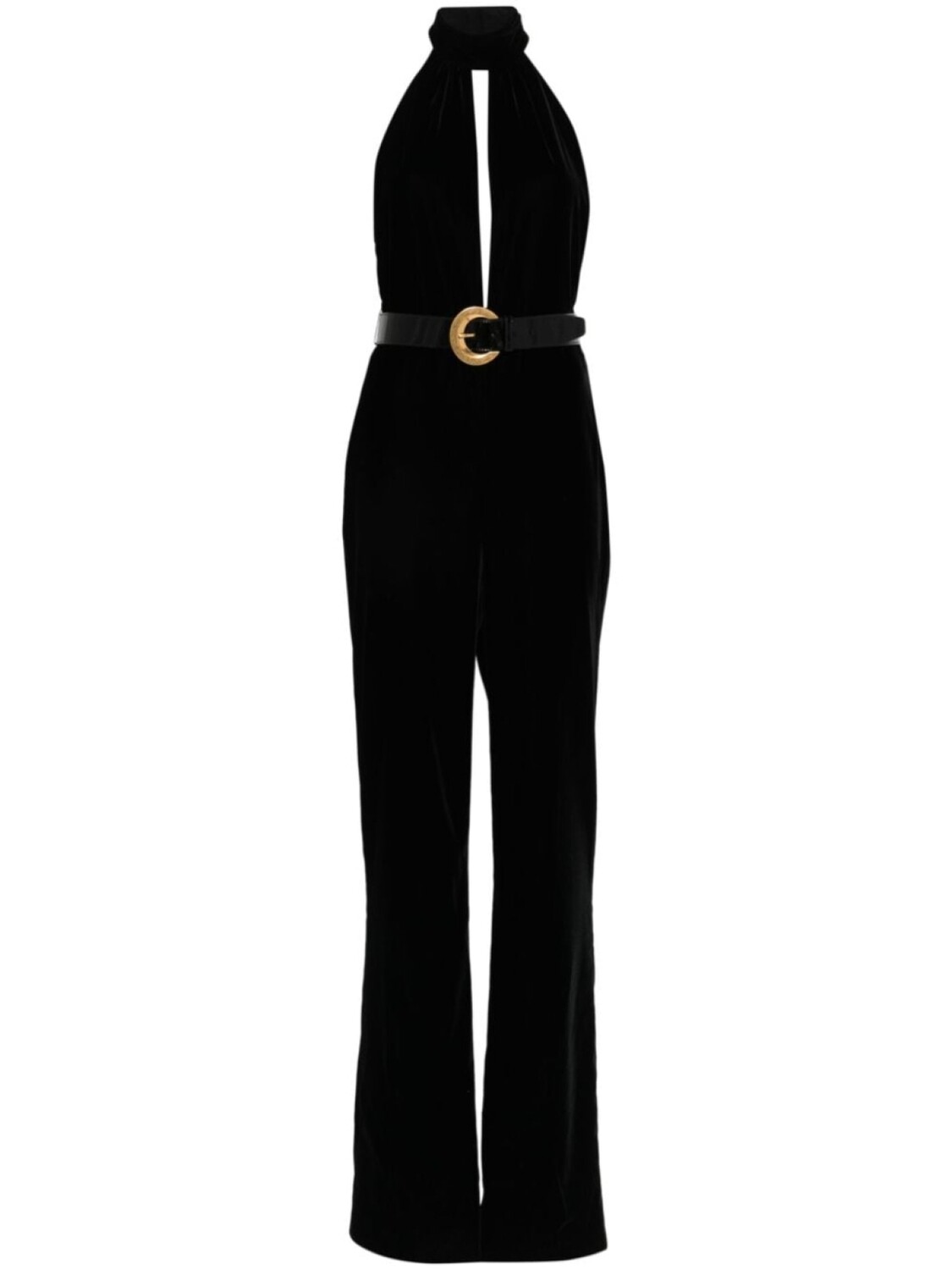 

Бархатный комбинезон с поясом TOM FORD, черный