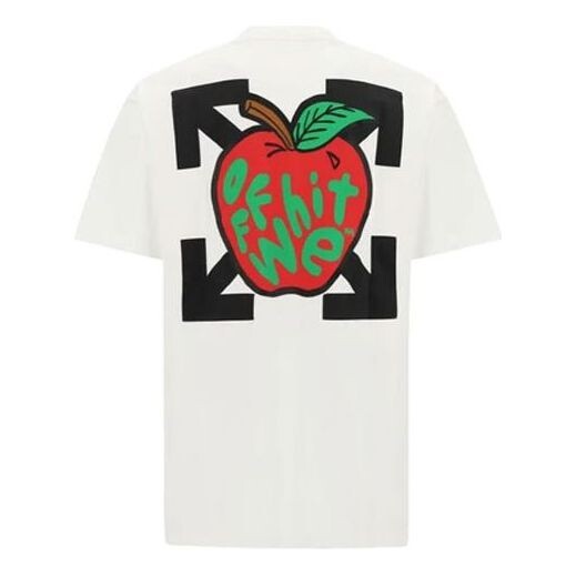 

Футболка apple printing short sleeves relaxed fit mens white Off-White, белый