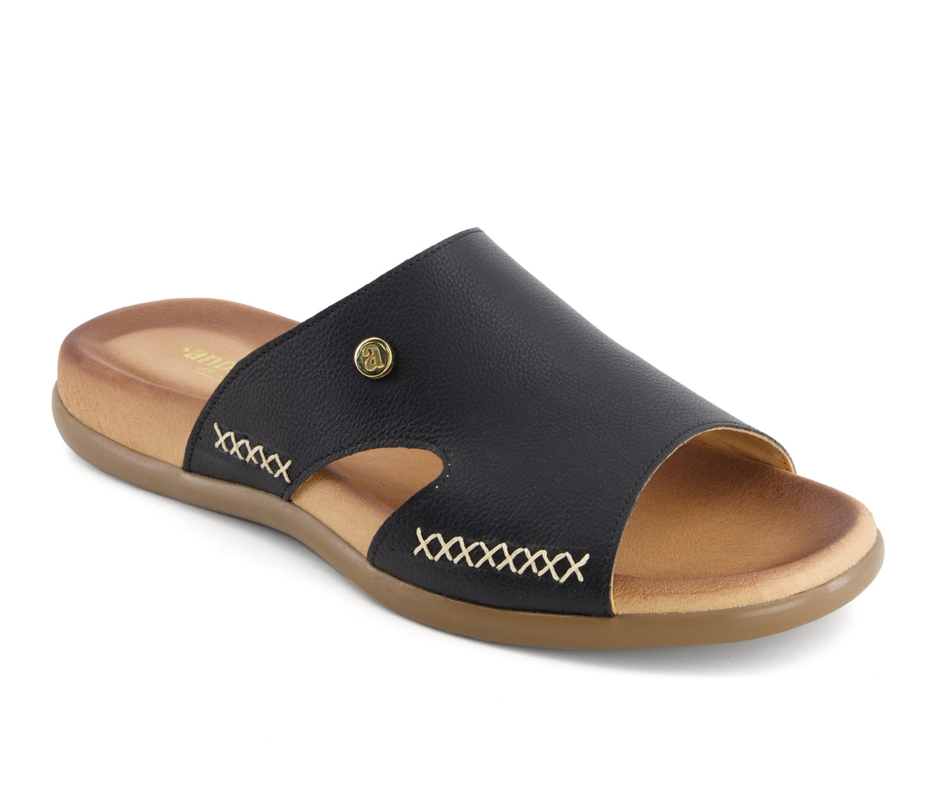 Andrea Women's Slip on Sandals, черный — фото 2
