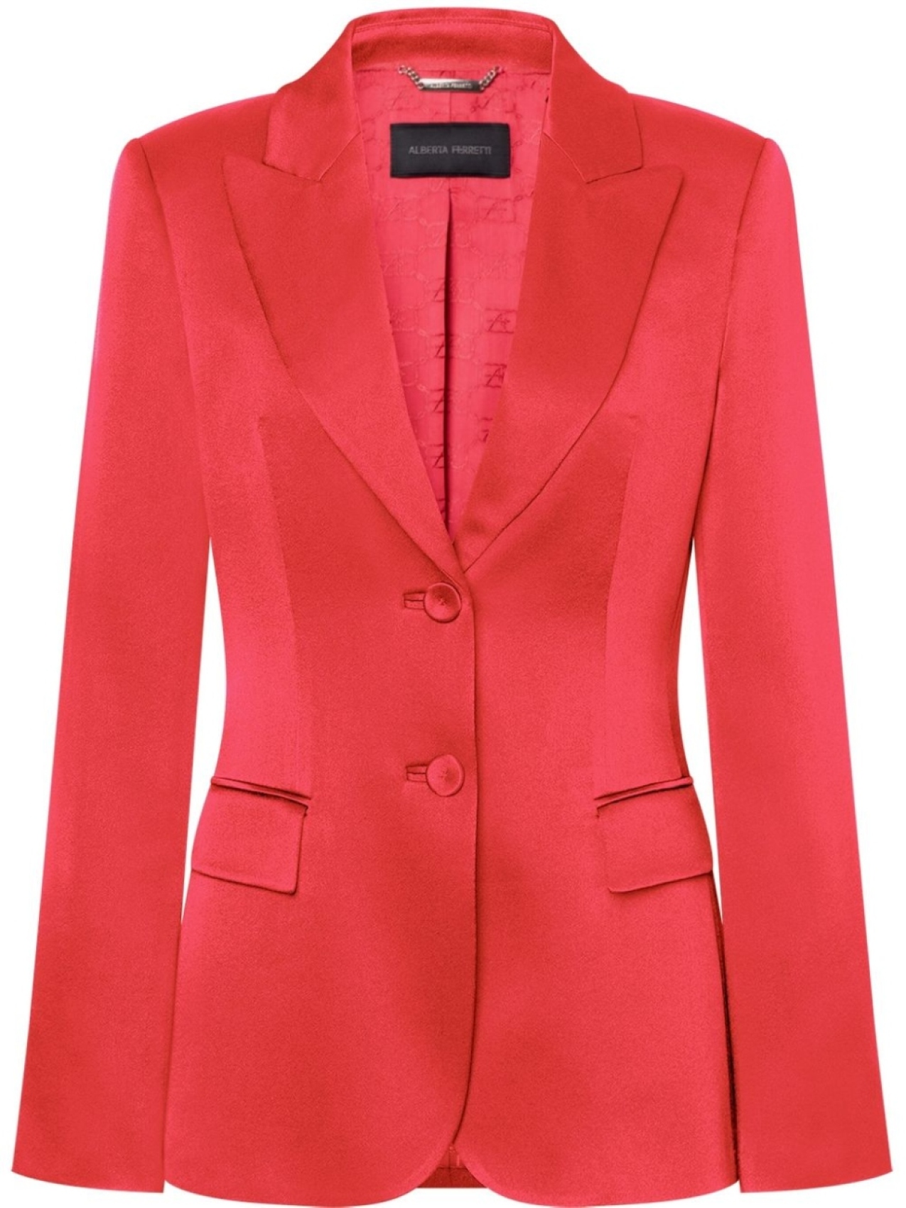 

Alberta Ferretti атласный пиджак, красный