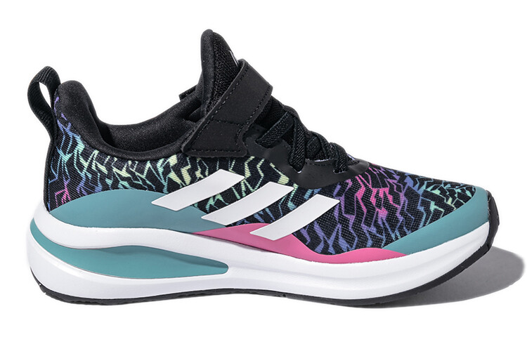 Кроссовки adidas Fortarun Kids Lifestyle Shoes Kids Low-top Black/Blue — фото 2