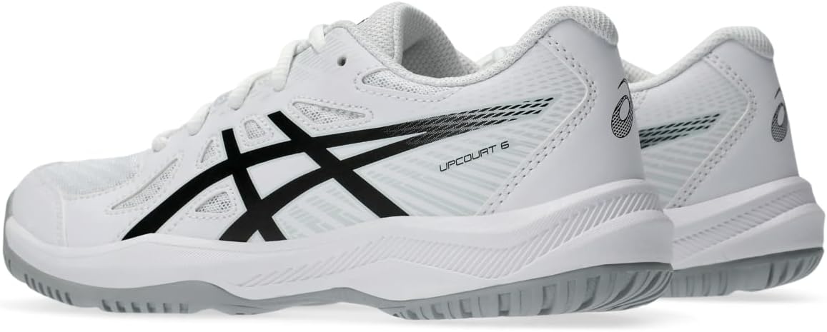 Кроссовки ASICS Unisex-Child Upcourt 6 GS, белый/черный — фото 3