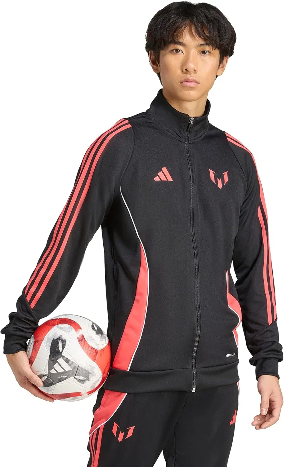 Куртка Adidas Mens Messi Athletic Outerwear Casual - Grey — фото 4
