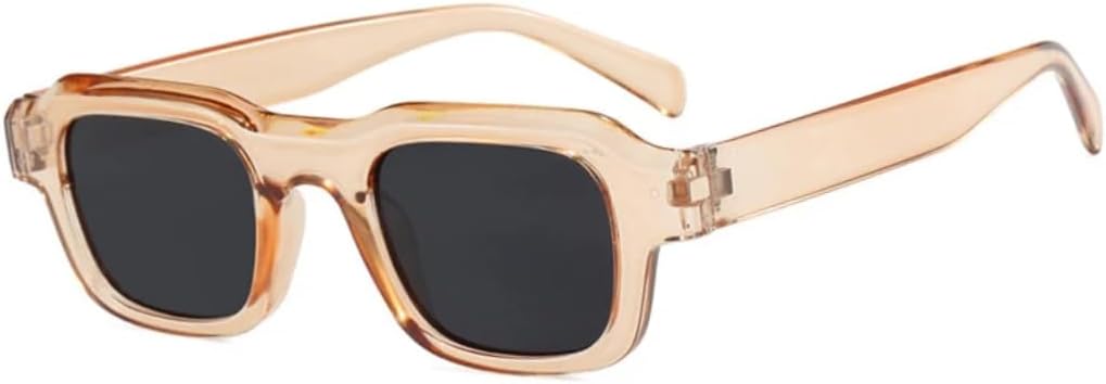 

Солнцезащитные очки с защитой от УФ-излучения UV400 | Круглые, в стиле панк, с разноцветными линзами | Для женщин и мужчин, для занятий спортом на открытом воздухе и вождения DSVIGF, Lightbrown-black