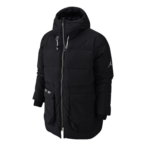 

Пуховик Air Jordan Storage Pocket Detail Hooded Down Jacket Men's Black, черный