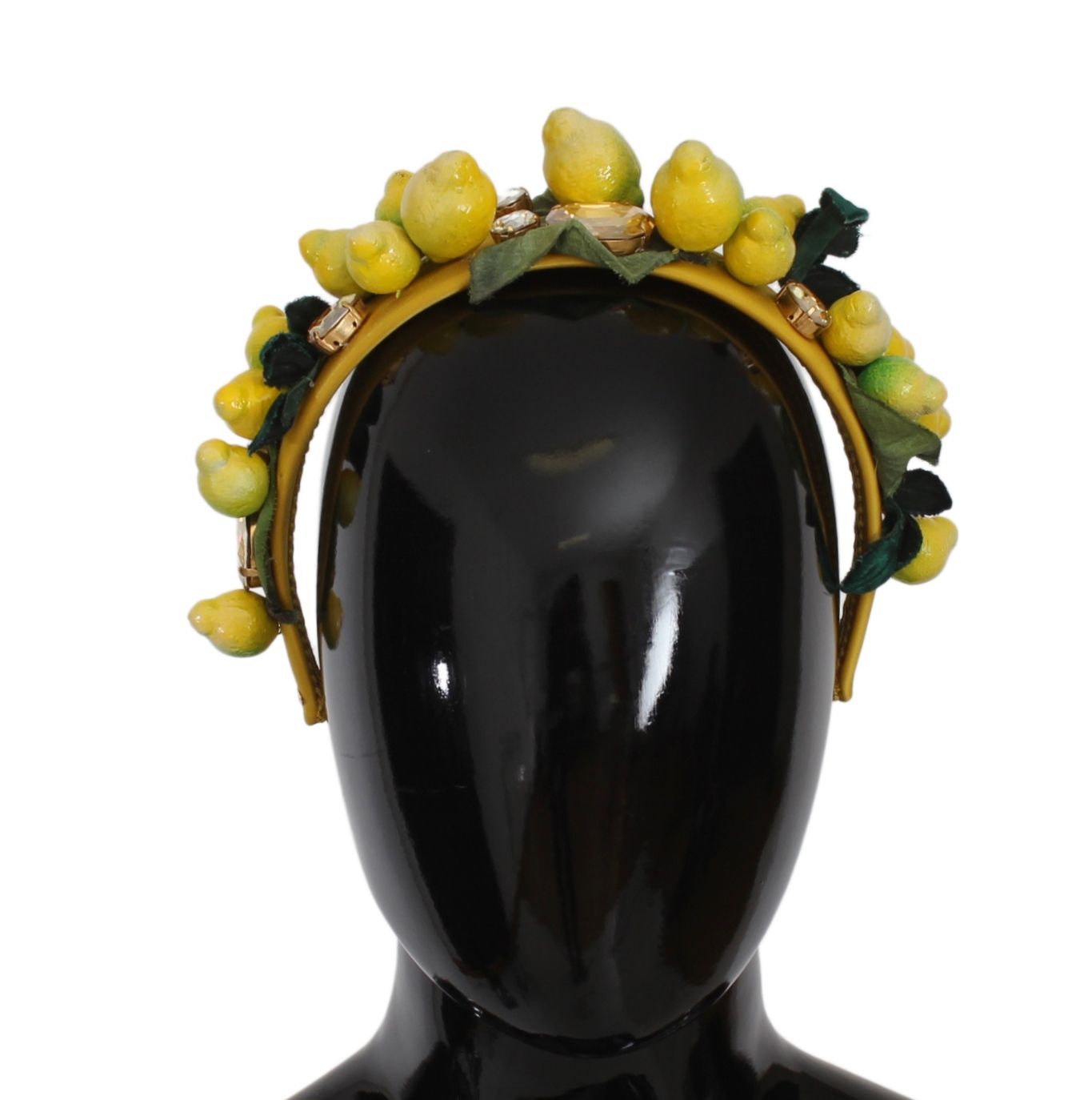 

Изысканная шелковая хрустальная лимонная повязка на голову диадема Dolce & Gabbana