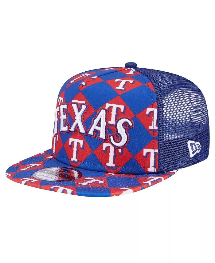 

Мужская кепка Royal Texas Rangers Seeing Diamonds с А-образной рамкой Trucker 9Fifty Snapback New Era, синий