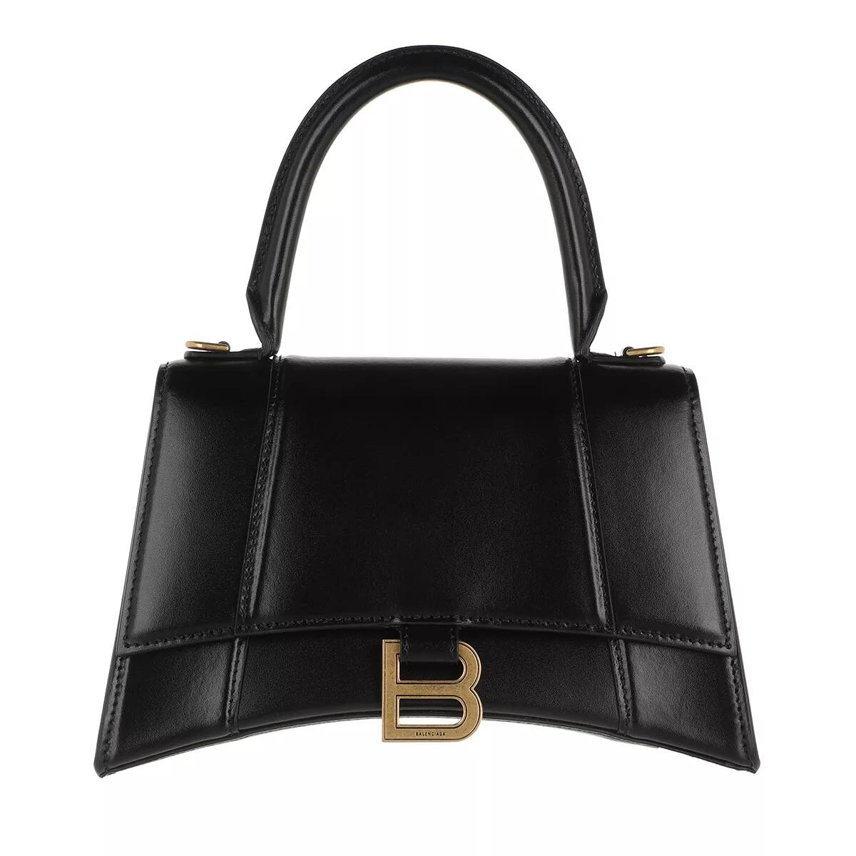 

Сумка на маленькой ручке с монограммой hourglass Balenciaga, черный