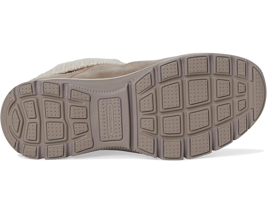 Ботинки женские SKECHERS из веганской кожи, серо-коричневый — фото 3