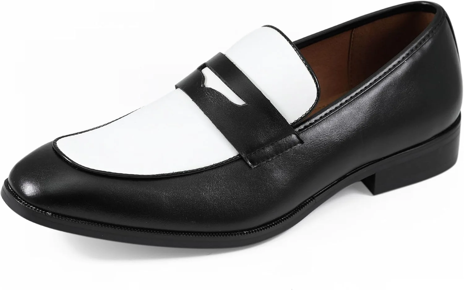 

Мужские лоферы Amali Levi двухцветные слипоны, черно-белый