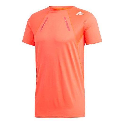 

Футболка adidas Round Neck Logo Printing Sports Short Sleeve Orange Red FK0738