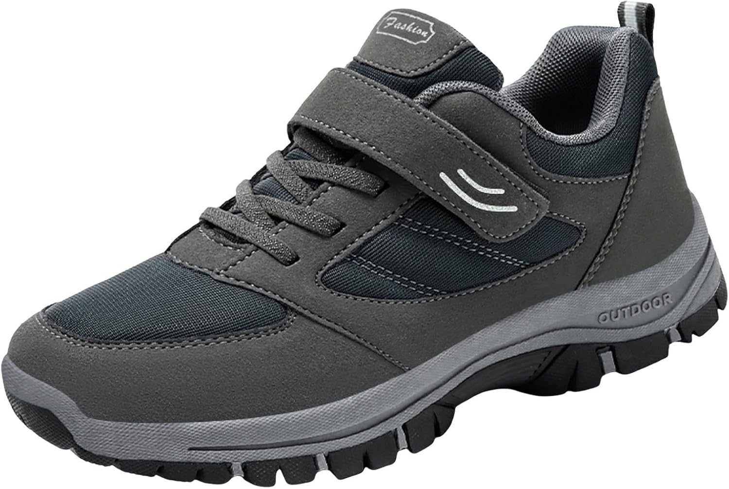 

Мужские кроссовки на шнуровке с комфортной амортизирующей стелькой из пены с эффектом памяти, дышащей сеткой, модные, с нескользящей подошвой для дома и улицы, для тренировок в зале, широкой полноты Generic, серый