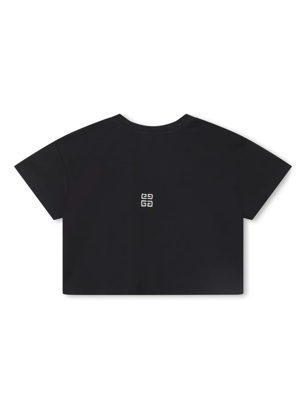Хлопковая футболка, украшенная бисером Givenchy Kids, черный — фото 2