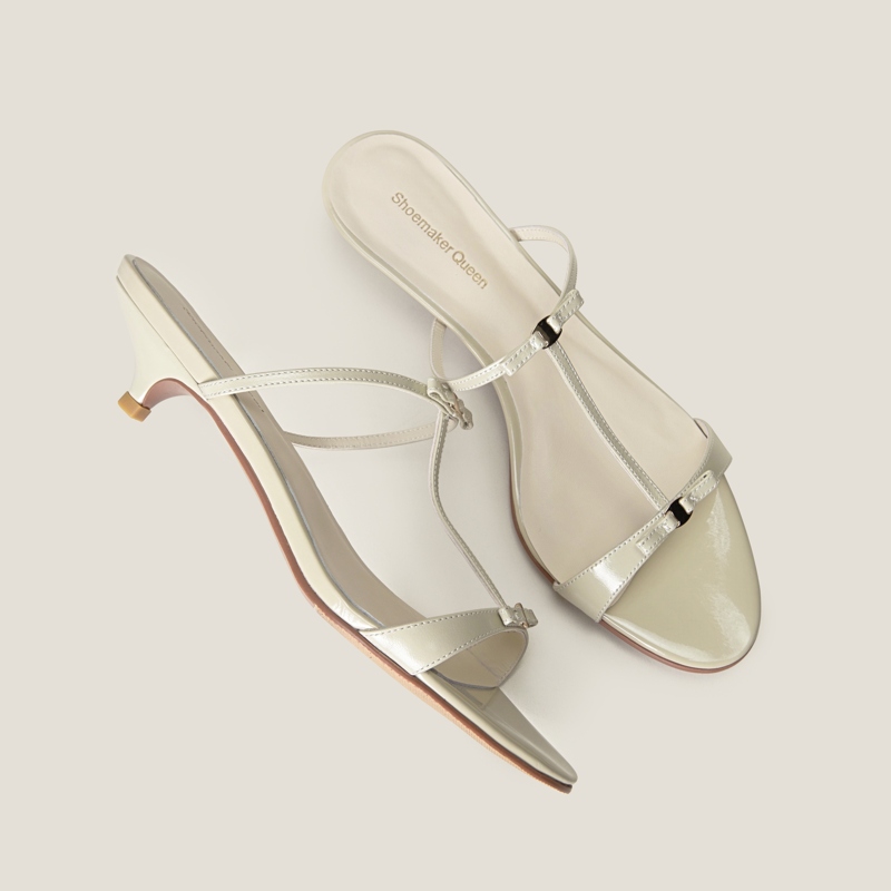 SHOEMAKER QUEEN Слипоны женские - телесный серый, цвет Nude Gray — фото 4
