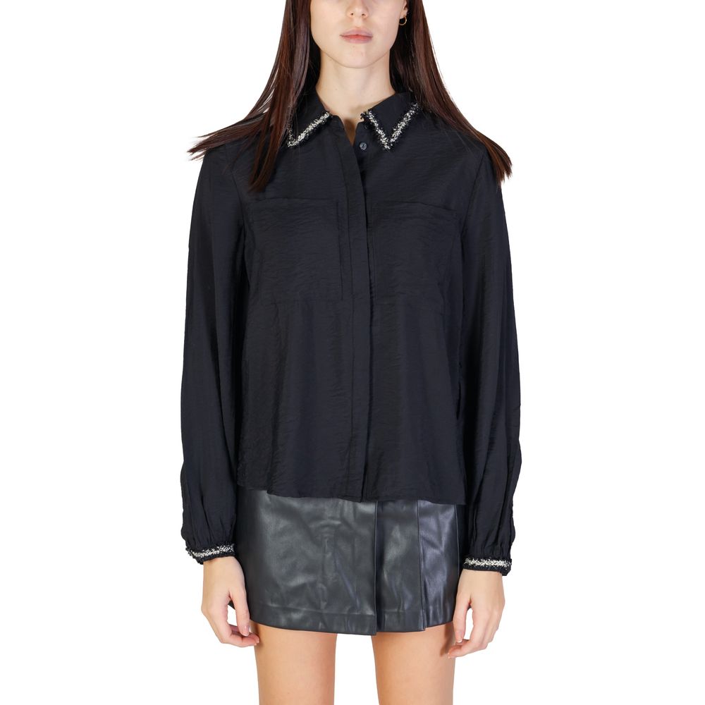 

Черная вискозная рубашка Vila Clothes