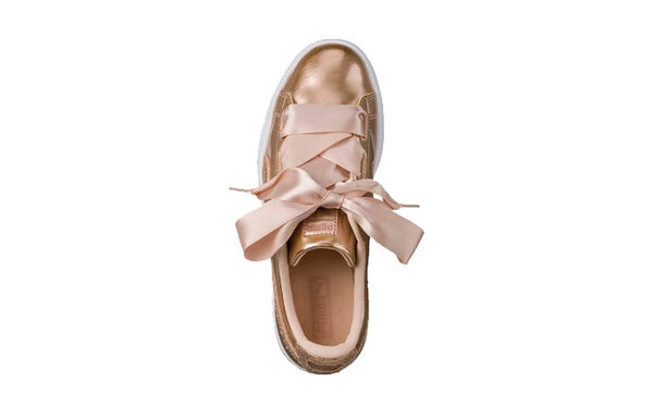 Кроссовки basket heart lunar lux 'cream tan' Puma, золотой — фото 3