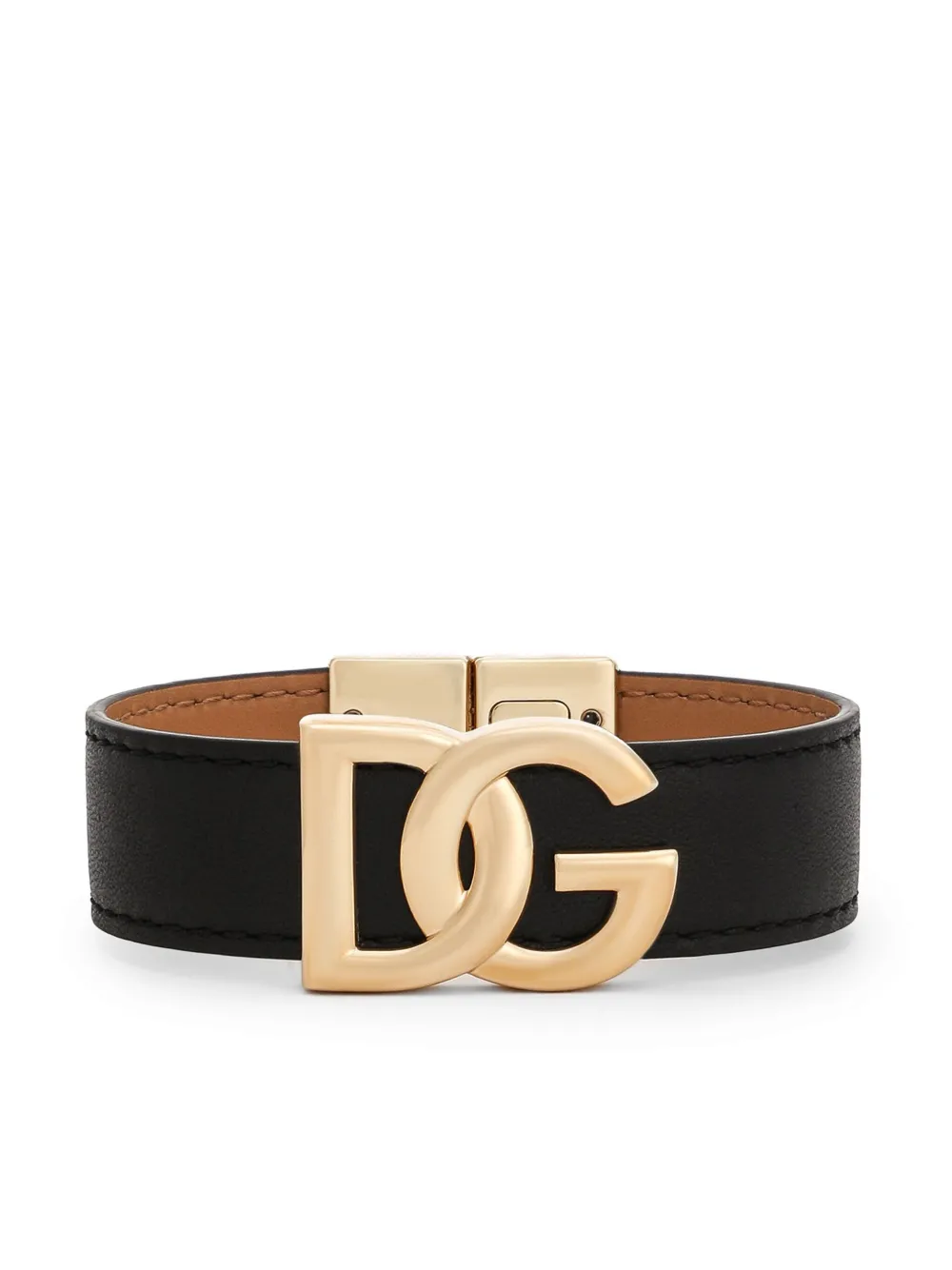 

Кожаный браслет с логотипом DOLCE & GABBANA, черный