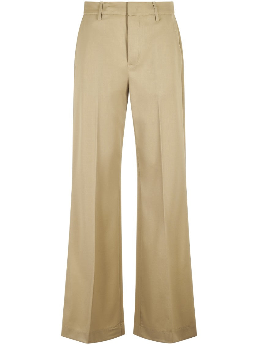 

Широкие укороченные брюки с гладкой отделкой Dondup, Neutrals