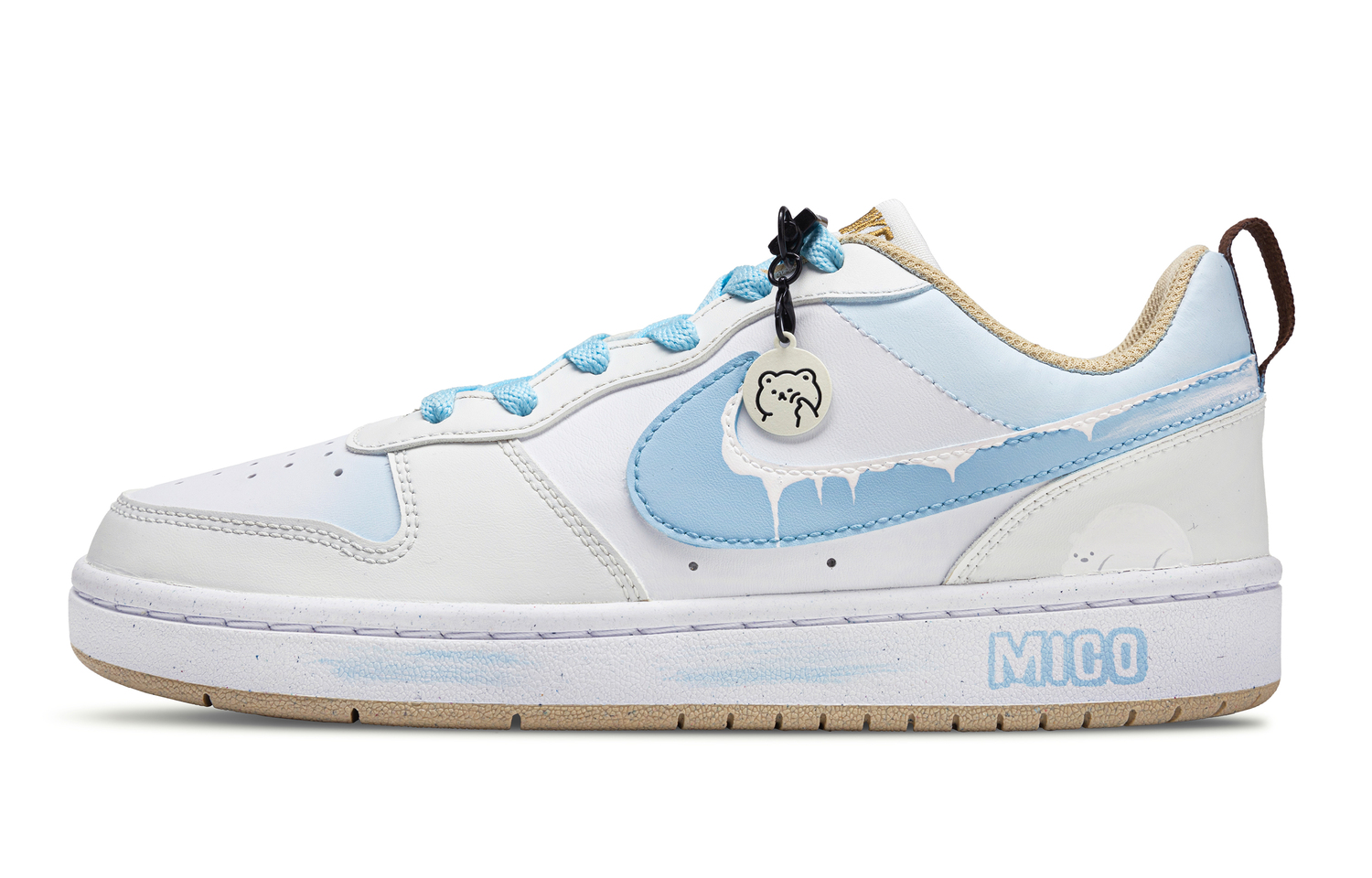 

Nike Court Borough COURT BORO нескользящие износостойкие низкие детские скейтбординговые кроссовки Blue White для подростков