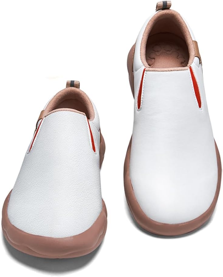 

Мужские модные кроссовки слипоны из кожи, повседневные лоферы, легкие удобные прогулочные и дорожные туфли Onehorse, белый