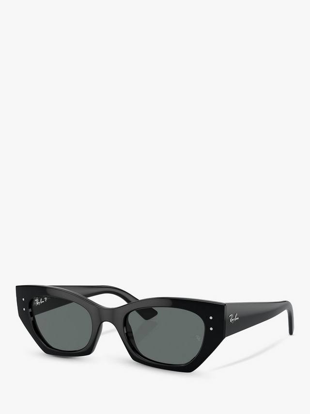 

RB4430 унисекс поляризованные прямоугольные солнцезащитные очки Ray-Ban, Black/Grey