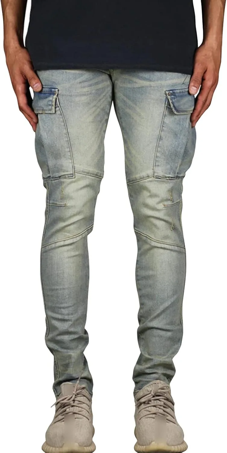 

Джинсы для мужчин Slim Fit с боковыми карманами JEsilunmaMY