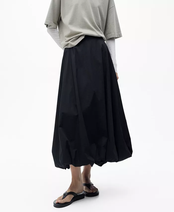 

Юбка Women's Puffed Hem Flared Skirts MANGO, черный