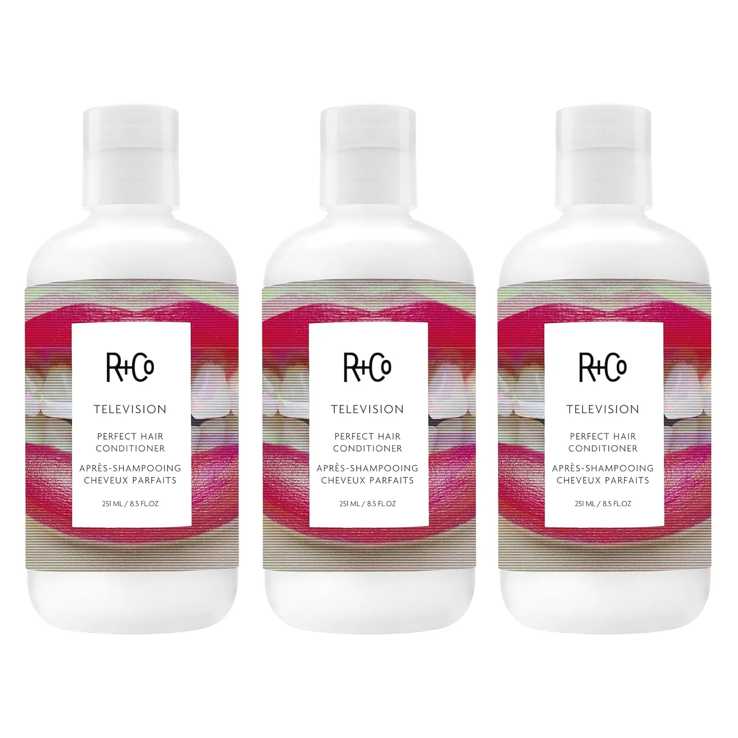 Кондиционер для волос R+Co TELEVISION Perfect Hair Conditioner - увлажняющий и разглаживающий кондиционер, придает блеск и мягкость, подходит для всех типов волос. 251 мл (3 шт.)