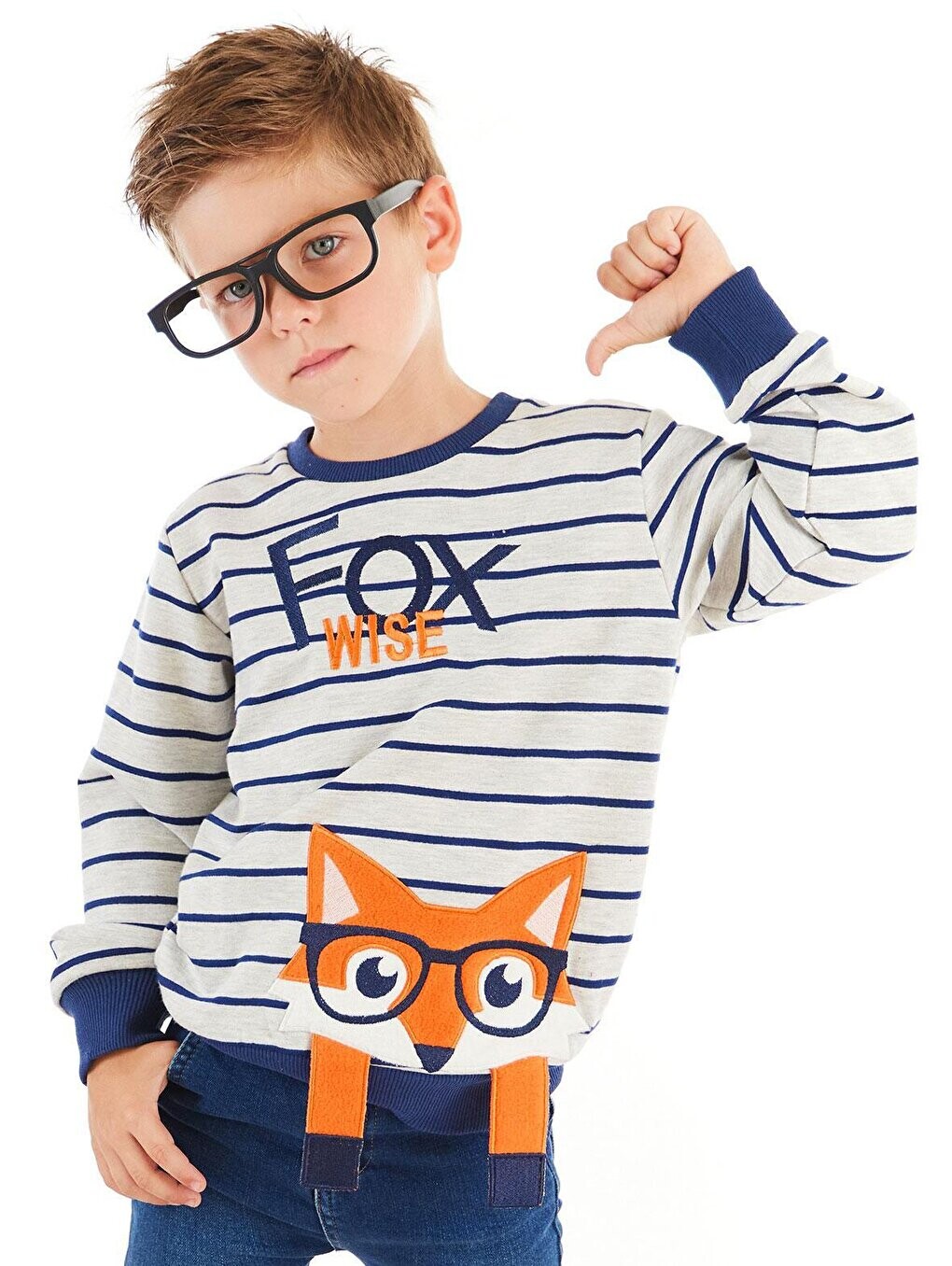 

Толстовка для мальчика в полоску Fox Denokids