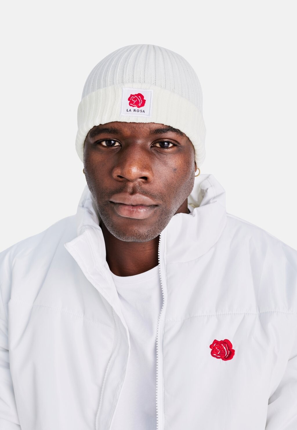 

Шапка-бини Box Logo LA ROSA, белый